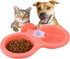 Double Dog Bowls, Dual Pets Hanging Pet Bowl for Food and Water Feeder, Plastic for Small Medium Dogs Cats