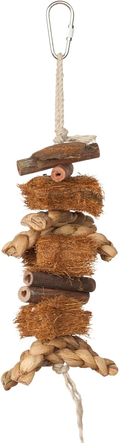 Prevue Hendryx 62803 Naturals Coco Rope Mini Bird Toy - 8 x 2.5