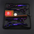 7.0 inch 4PCS Set Purple Dragon Professional Pet Grooming Scissors Kit Japan Premium Steel Straight & Curved & Thinning
