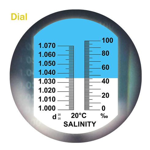 Aquarium Salinity Refractometer with ATC Function, Saltwater Test Kit for Seawater, Dual Scale