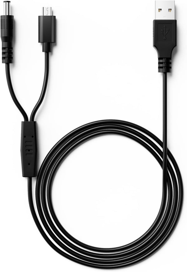 MEROM Power Cable for Bousnic Dog Shock Collar, 2-in-1 DC Charging and Micro USB Cable Compatible with RS2 and RS2B