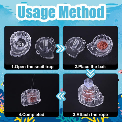 MiOYOOW Planaria Trap, Transparent Planaria Catcher for Aquarium Fish Tank Planaria Leech Small Snail