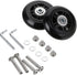 OwnMy Luggage Suitcase Replacement Wheels, 70mm x 24mm Rubber Swivel Caster, Set of 2 Bearings Repair Kits