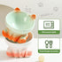 Elevated Cat Bowls, Whisker Friendly Tilted Ceramic Cat Bowls for Indoor Cats, Cute Gradient Color (White Pink)