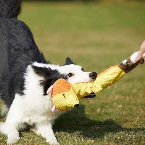Dog Toy Plush Durable Small Dog Toys - Interactive Plush Toys with Squeaker to Reduce Boredom (Medium, Fox)