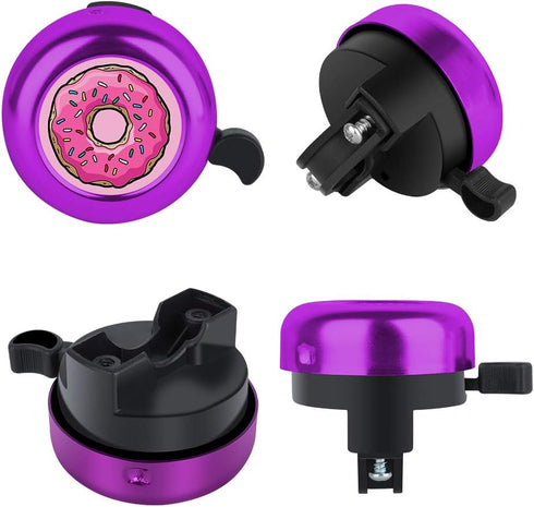 MZELQ Bicycle Bell, Cute Clear Sound Adjustable Size Aluminum Bike Accessories, Bell Ring for Girls, Women, Kids, Adults
