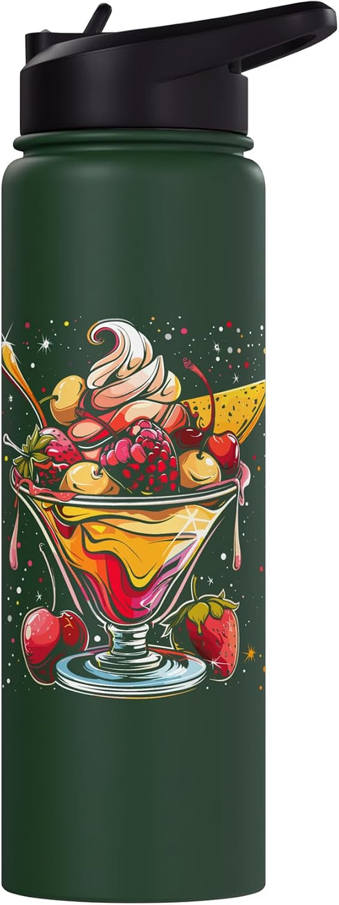 Ice Cream Enthusiast T-Shirts and Presents Ice Cream Sundaes Graphic Gelato Sorbet Stainless Steel Insulated Water