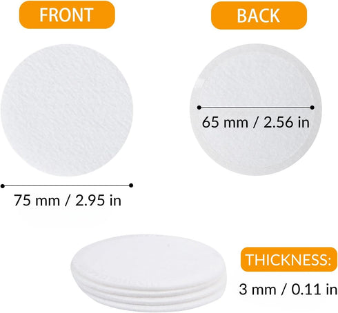YINORD 12PCS 2.5in Replacements.(2mm (24PCS) Monotub Adhesive Filter Disks, Mushroom Monotub Filter Discs, Mushroom