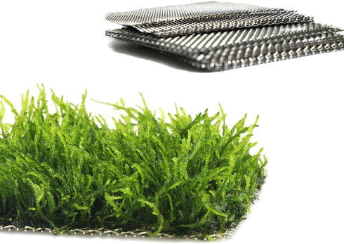 24 Pieces 3.1X3.1in Aquarium Moss Mesh, 304 Stainless Steel Aquatic Moss Wall for DIY Filtration and Aquascaping