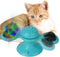 Windmill Cat Toy with Catnip - Interactive Spinning Toy with Suction Cup for Indoor Cats (Blue)