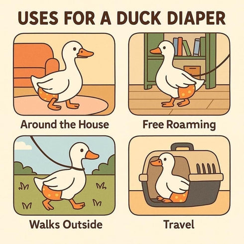 (3.3-8.8 lbs))(Pink (0.55-1.65 lbs)) Duck Diapers Adjustable Reusable Pants for Pet Ducks, Indoor Use, Fits Call Ducks