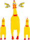 MCPINKY 3PCS Rubber Chicken Dog Toys, Squeaky Prank Novelty Toy for Noise Maker Dog Toys