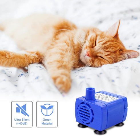 Upgraded Comsmart Pet Water Fountain Pump, Auto Power Off Replacement Motor DR-DC160 for Cat Dog Water Dispenser