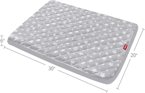 Dog Bed Covers Replacement, Washable Pet Hair Easy to Remove, Waterproof Dog Bed Cover, Lovely Grey Star Print, 30x20
