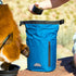 Dog Food Travel Bag with 1 Cup Scoop: Waterproof Kibble Storage Container for Home, Camping, 32 Cups (Blue)