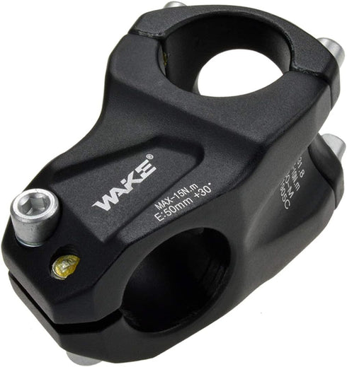 MTB Stem Mountain Bike Stem, 31.8mm, 50mm, 30 Degree Short Handlebar Stem for Fixed Gear, Road, and BMX Bikes
