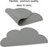 DesignSter Pet Food Mats, Anti-Slip Waterproof Dog Cat Feeding Mat, Top Grade Cloud Silicone Pad (Dark Gray)