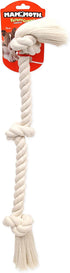 Mammoth Flossy Chews Natural Cotton Rope Dog Toys - Premium White Knot Tug Toy for Medium to Large Dogs - Large 25"