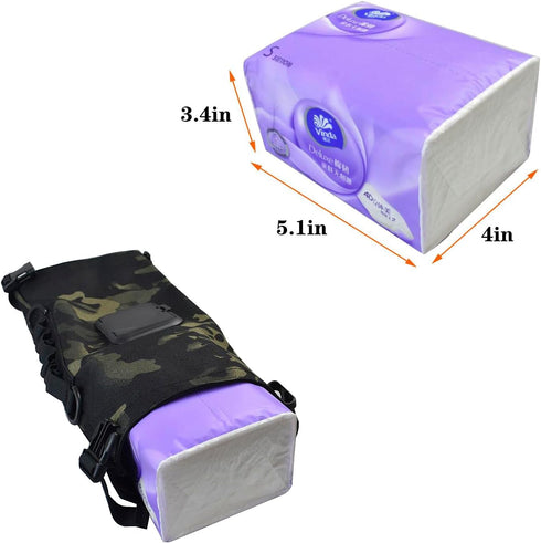 JFFCESTORE Tactical Toilet Paper Holder Camping Wipes Box Tissue Box Portable Paper Sleeve Waterproof Portable