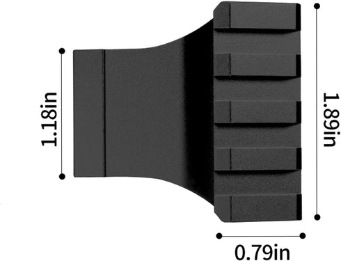 Picatinny Offset Rail Mounts, 45 Degree Low Profile Aluminum Rail for Flashlight Laser Sights