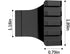 Picatinny Offset Rail Mounts - 45 Degree Low Profile Aluminum Mount for Flashlight Laser Sights Optics