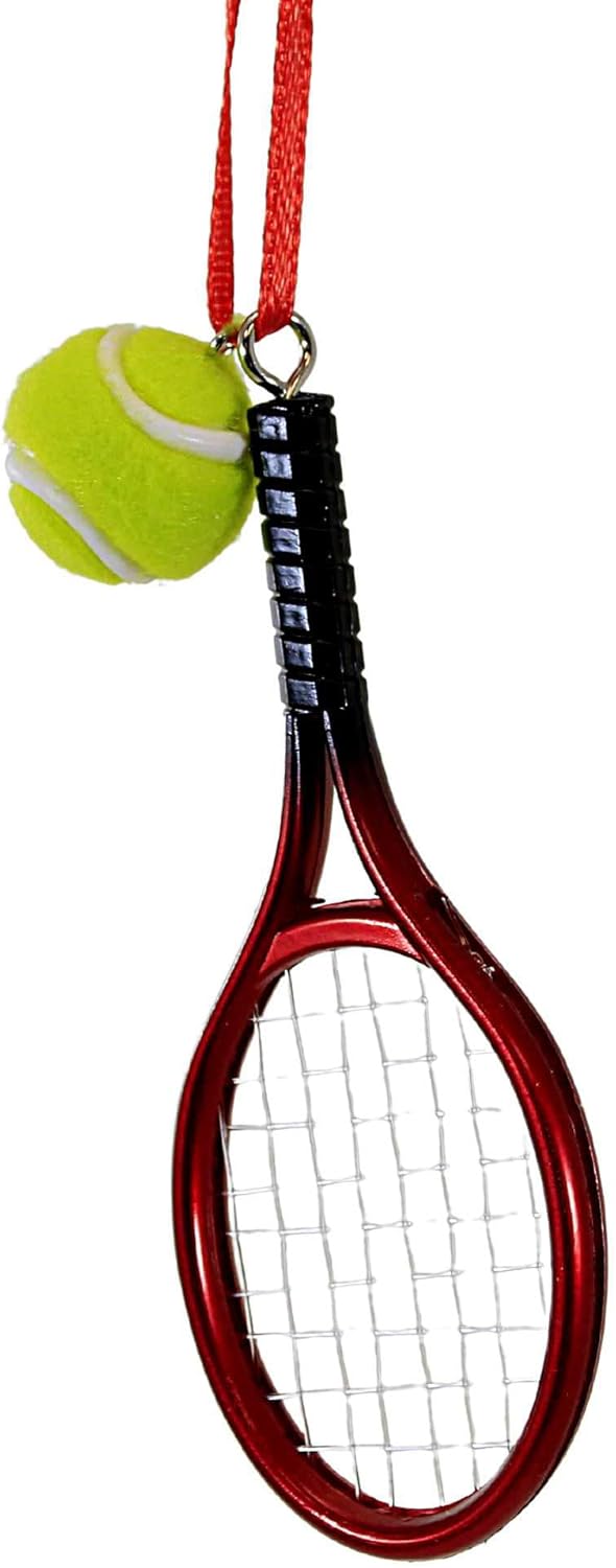 Kurt Adler Tennis Racket with Ball Christmas Ornament