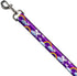 Buckle-Down Dog Leash Unicorns Rainbows Stripes Purple 6 Feet Long 0.5 Inch Wide