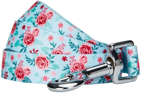 Blueberry Pet Essentials Spring Scent Inspired Garden Floral Dog Leash, 4 ft x 1", Pastel Blue, Large