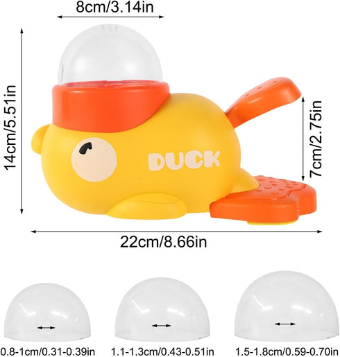 Nuytghr 8.66x5.51x4.33inches Interactive Food Dispenser for Cats, Automatic Cartoon Feeder, Duck-Shaped Cat Feeder