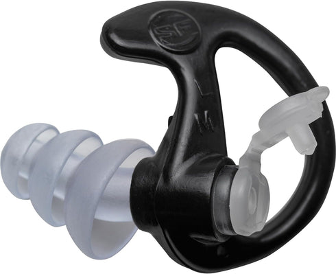 EP4 SureFire Sonic Defenders Plus Filtered Earplugs, Triple flanged Design, Reusable, Black, Medium
