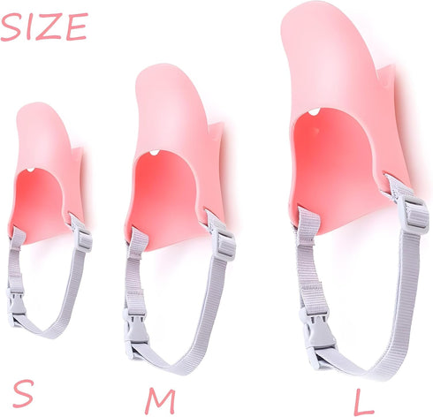 NACOCO Anti-Bite Duck Mouth Shape Dog Covers, Bite-Proof Muzzle Masks Set (Pink, M)