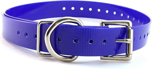 27 ½” X ¾” Replacement Dog Collar Strap Band with Double Buckle Loop for Pet Training and Fences