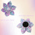 Unique Style Paws Dog Collar with Flower Pattern, Adjustable Durable Collar for Small Medium Large Dogs