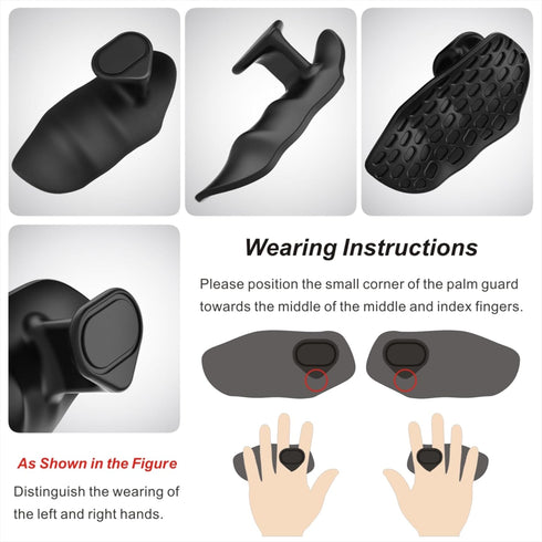 OSHOTX Anti-Slip Workout Grips for Men & Women - Rubber Gym Palm Protectors for Deadlift, Pull-Ups, Weight Lifting