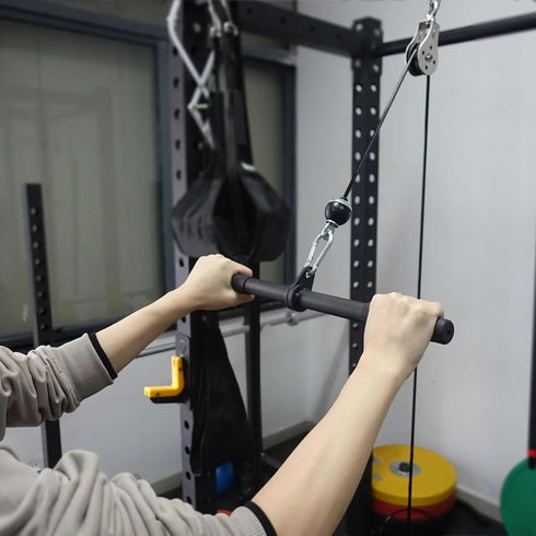 Straight Bar Pulldown Bar for LAT Pulley System - Rowing Machine Handle Exercise Home Gym Attachment Strength Training