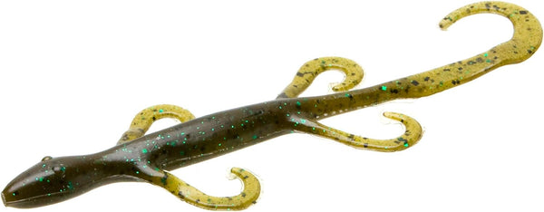 Zoom Bait 6-Inch Lizard Bait-Pack of 9 (Green Pumpkin Green)