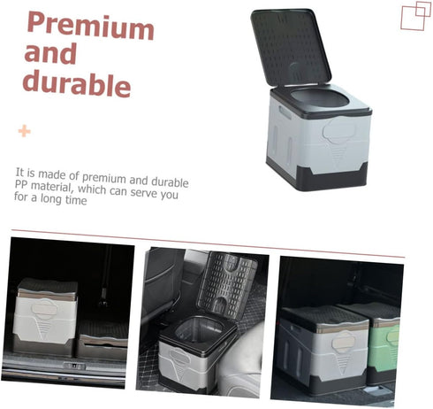 Multi-functional Portable Folding Toilet for Outdoor Use Emergency Travel Potty for Car Camping Fishing and Hiking