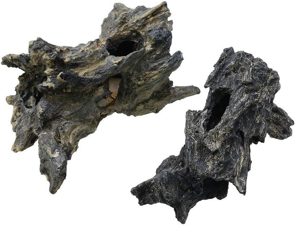 corisrx Aquarium Malaysian Driftwood Imitation Ornament, Small Tree Trunk Decor for Fish Tank