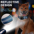 Airtag Dog Collar, Waterproof Air Tag Holder, Reflective Comfortable Padded Adjustable Collar for Heavy Duty Dogs, Blue