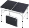 Sportneer Folding Table: Adjustable Height Camping Essentials 35.4" L x 23.6" W