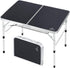Sportneer Folding Table: Adjustable Height Camping Essentials 35.4" L x 23.6" W