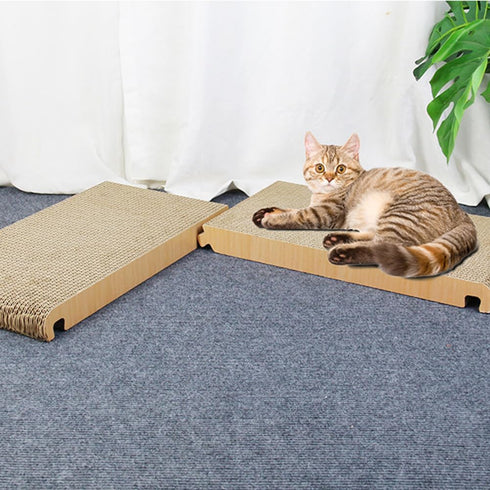 Cat Scratcher Cardboard, Durable Large Triangle Vertical Cat Scratching Board with Premium Scratch Textures Design