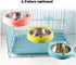 Crate Dog Cat Bowls, Removable Stainless Steel Hanging Pet Cage Bowls for Kennel, Crate Food Water Feeder Bowls with Bolt Holder for Cat, Puppy, Rabbite Birds and Other Small Animals (Small, Blue)