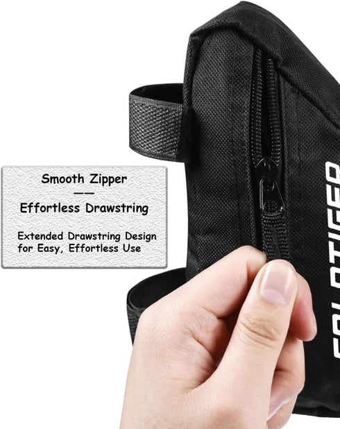 Ultra-Lightweight Triangle Bike Frame Bag, Spacious Easy-Access Saddle Pouch for Cycling Essentials, Secure & Durable
