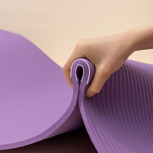 Generic 1/5" Yoga Mat for Men & Women, Non-Slip Anti-Tear High Density Extra Thick Exercise Mats with Carrying