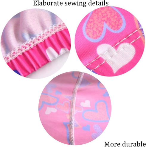 Quality Yes 3Pack Pure Colorful Polyester Cloth Fabric Bathing Caps - Swimming Hats for Water Sports (2 Pure + 1