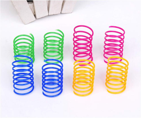 ISMARTEN Cat Spring Toy (60 Pack), Plastic Coil Spiral Springs for Kittens, Swatting, Biting, Hunting Play