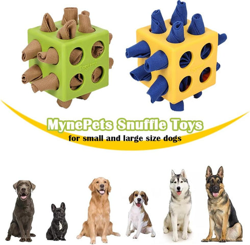 Dog Puzzles, 3 Pack Interactive Snuffle Toys for Dogs, Slow Eating, Natural Foraging Skills, Relieve Boredom