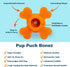 Tough Pup Puck Dog Toy for Aggressive Chewers, Long Lasting Chew Toys, Stuffable Center with Treats, Easy to Clean