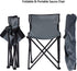 Backpack ZONEMEL Portable Fast Folding Chair, Ideal for Sauna, Fishing, Lightweight Compact Chairs, Grey